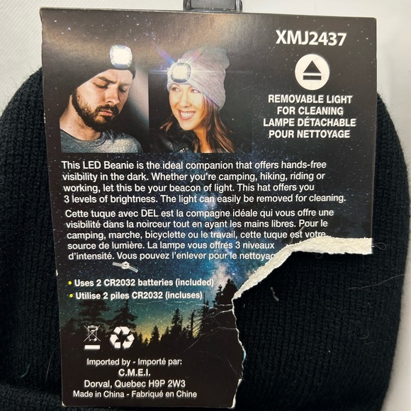 2 Ultra Bright LED Unisex Hats - Green and Black. NWT - Picture 3 of 5